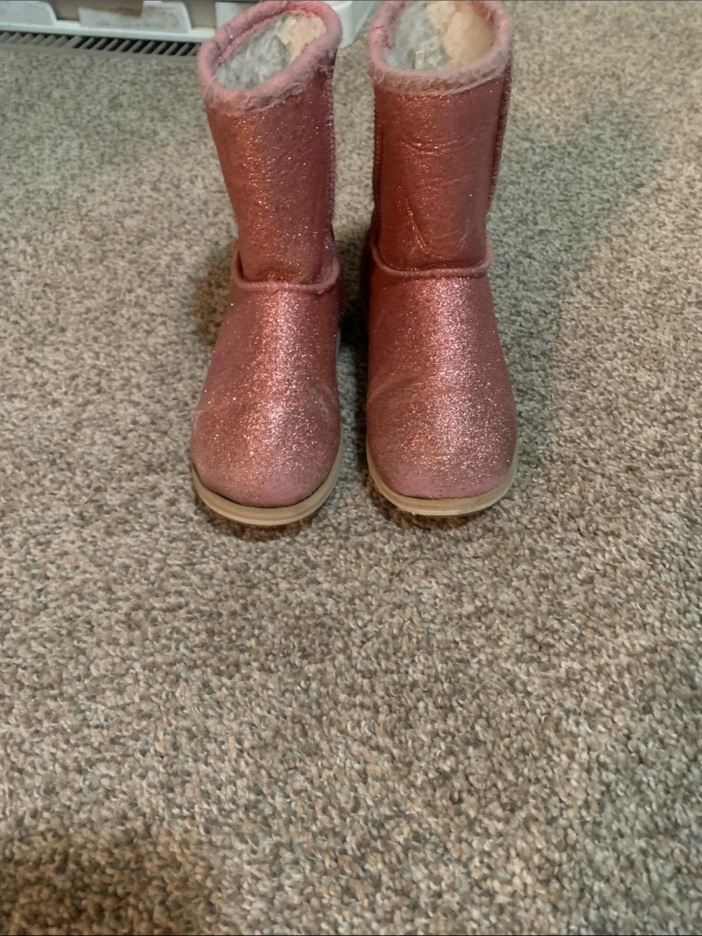 Kids Glitter Pink Winter Boots